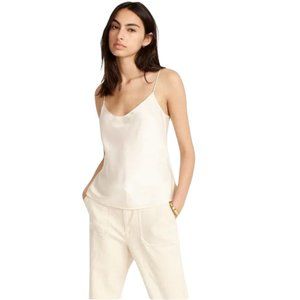 J.Crew Washable Silk Charmeuse Camisole Top Cream M